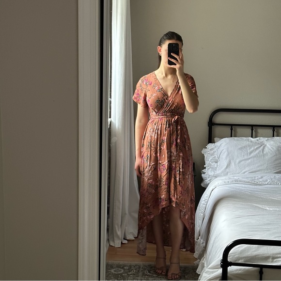 Floral maxi wrap dress size small ILLA ILLA - Picture 3 of 5